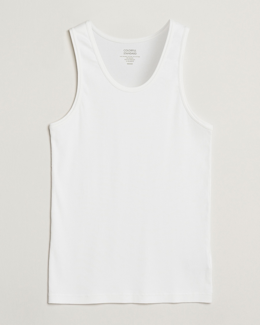 Colorful Standard Organic Rib Tank Top Optical White – White