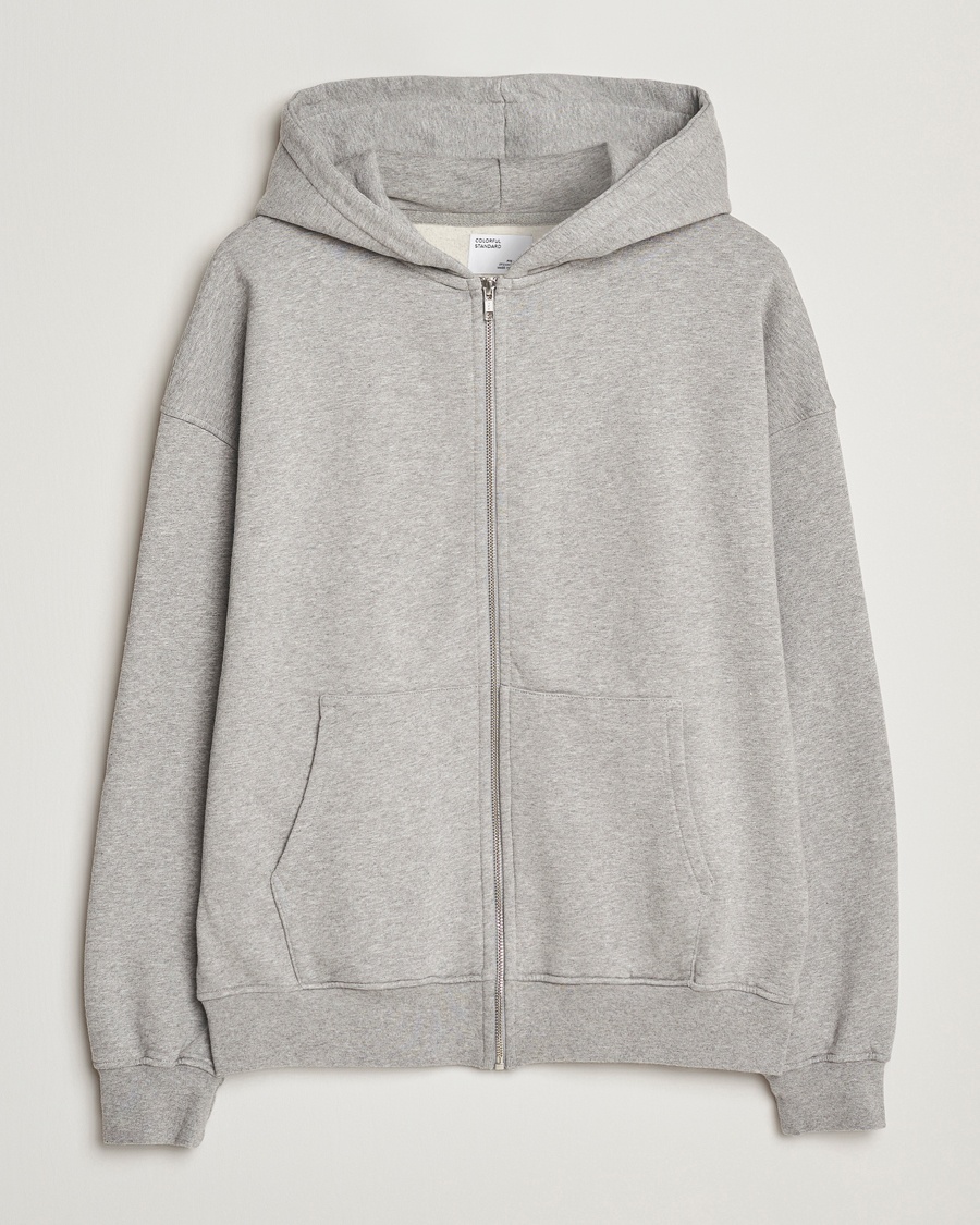 Colorful Standard Classic Organic Full Zip Hoodie Heather Grey – Grey
