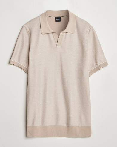 Men | Seasonal Offer | BOSS BLACK | Jianluca Cotton/Lyocell Knitted Polo Open White