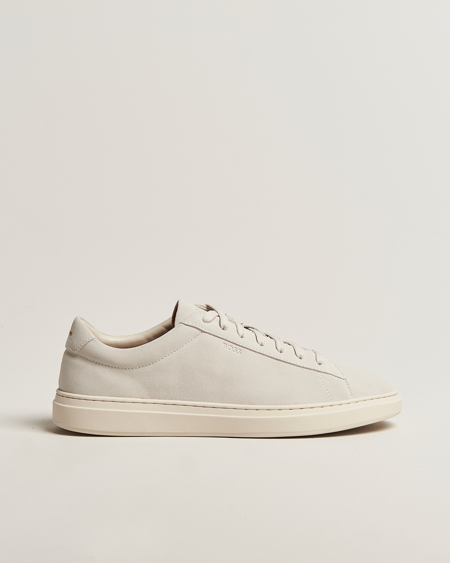 Men | Shoes | BOSS BLACK | Kieran Suede Sneaker Open White