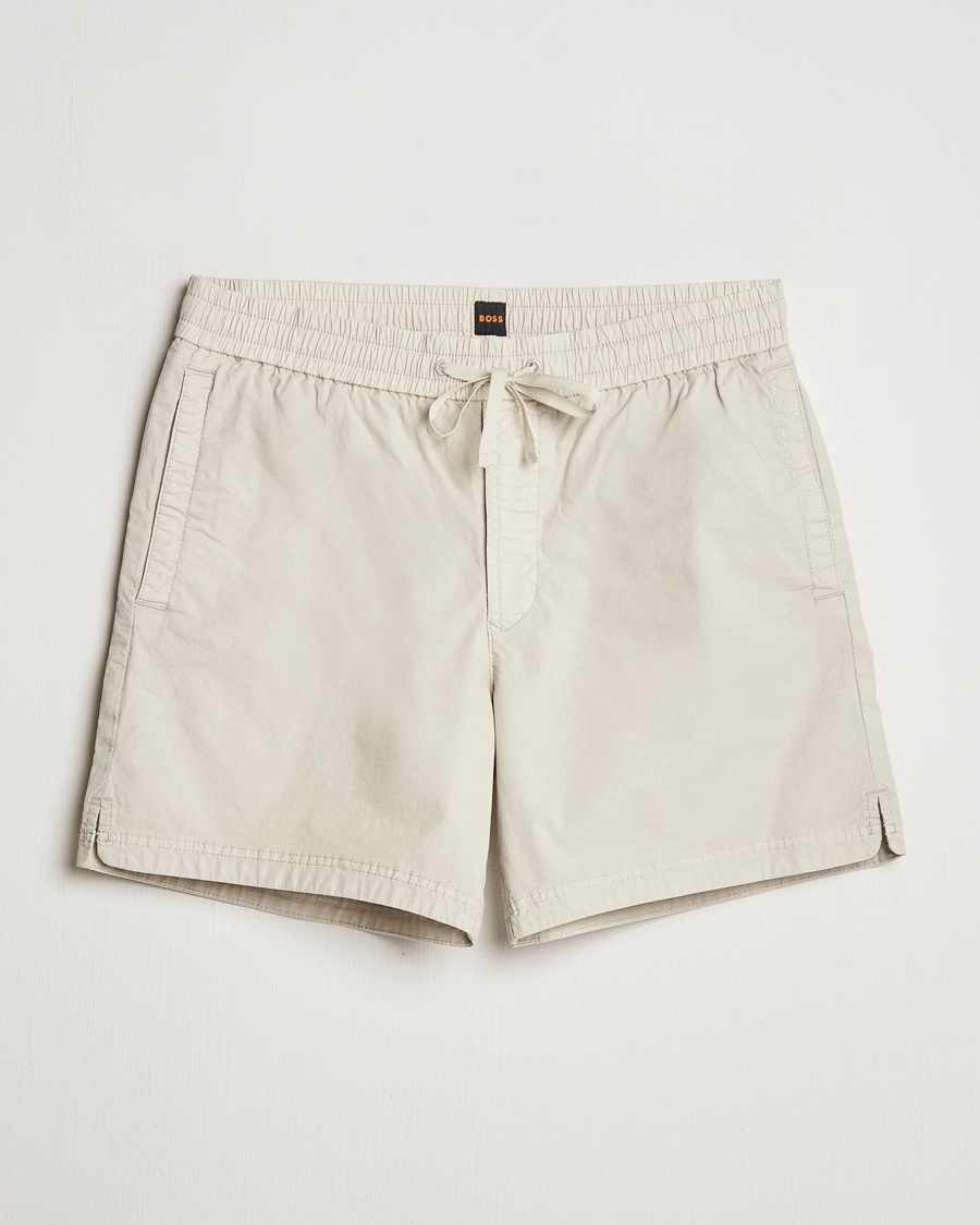 Men | Drawstring Shorts | BOSS ORANGE | Sandrew Drawstring Shorts Light Beige