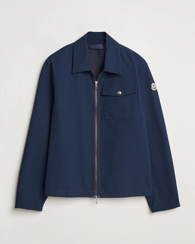 Men | Shirt Jackets | Moncler | Zip Overshirt Navy
