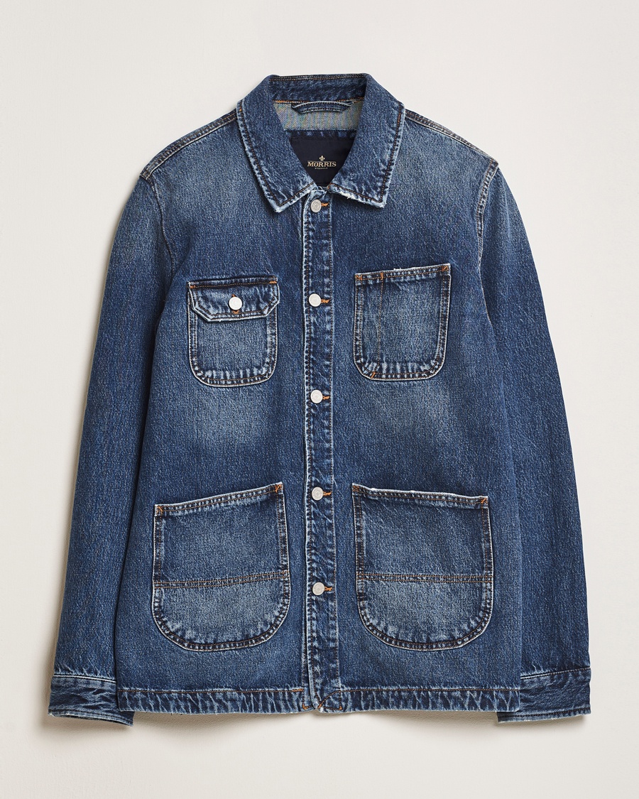 Men | Clothing | Morris | Denim Shirt Jacket Blue