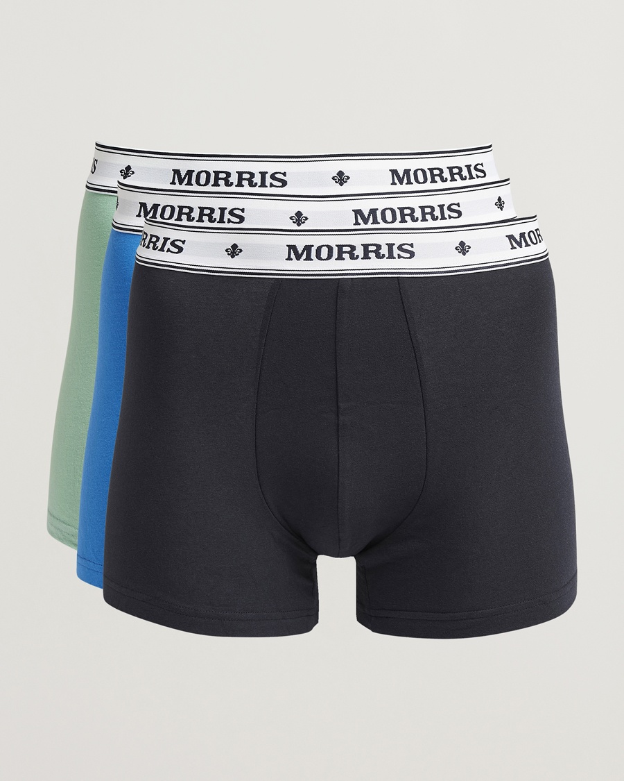 Men | Morris | Morris | 3-Pack Boxer Briefs Navy/Green/Blue