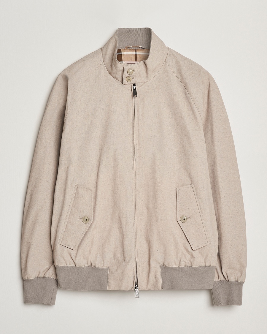 Men | Classic jackets | Baracuta | Tent Cloth Coated Cotton/Linen G9 Jacket Beige