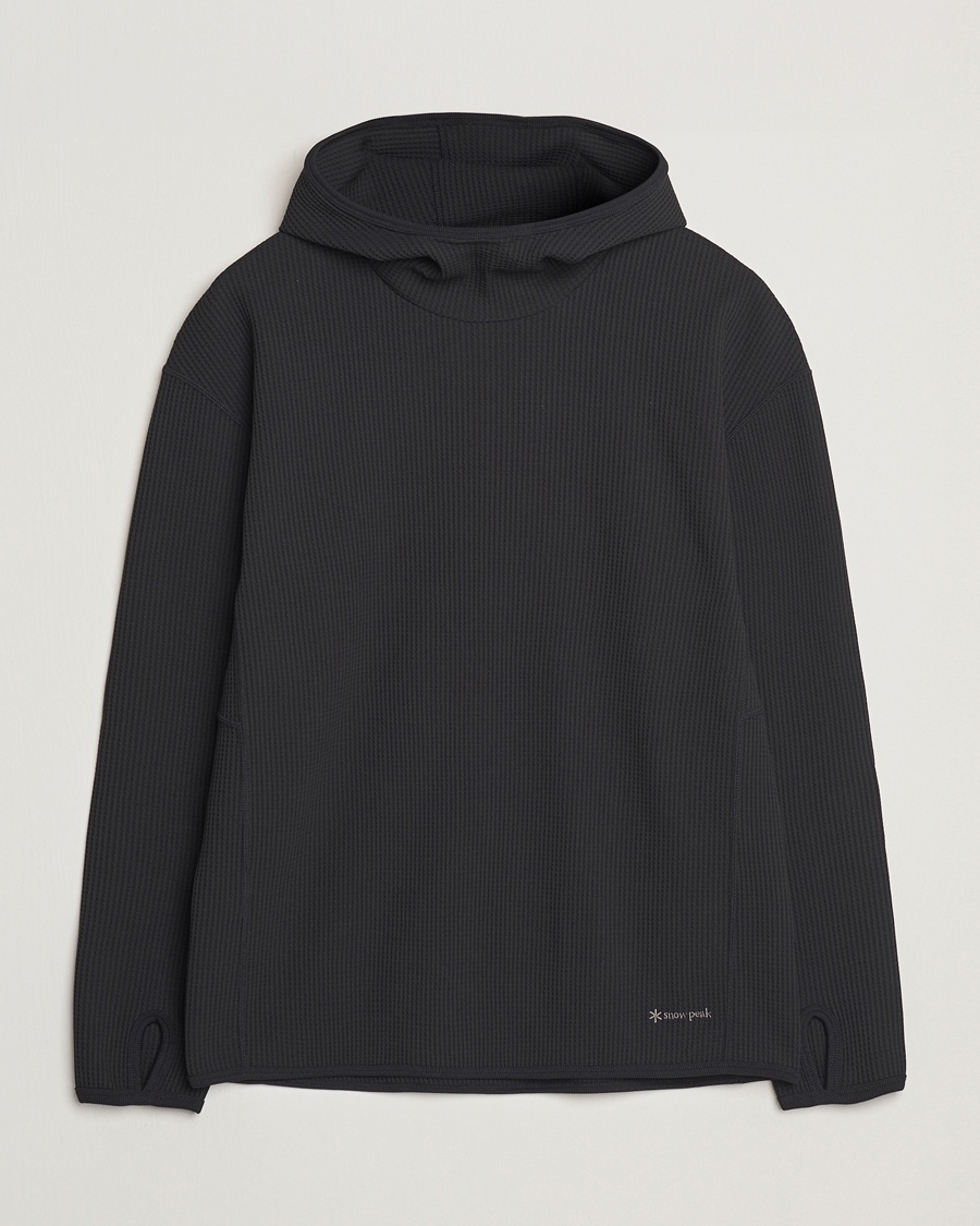 Men | Snow Peak | Snow Peak | Dry Waffle Hoodie Black