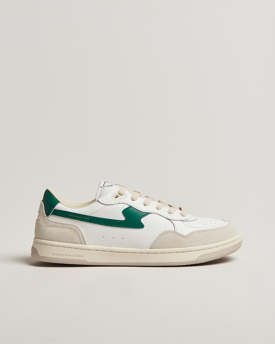 Men | | Stepney Workers Club | Pro Cup 01 S-Strike Leather Sneaker Spring Green