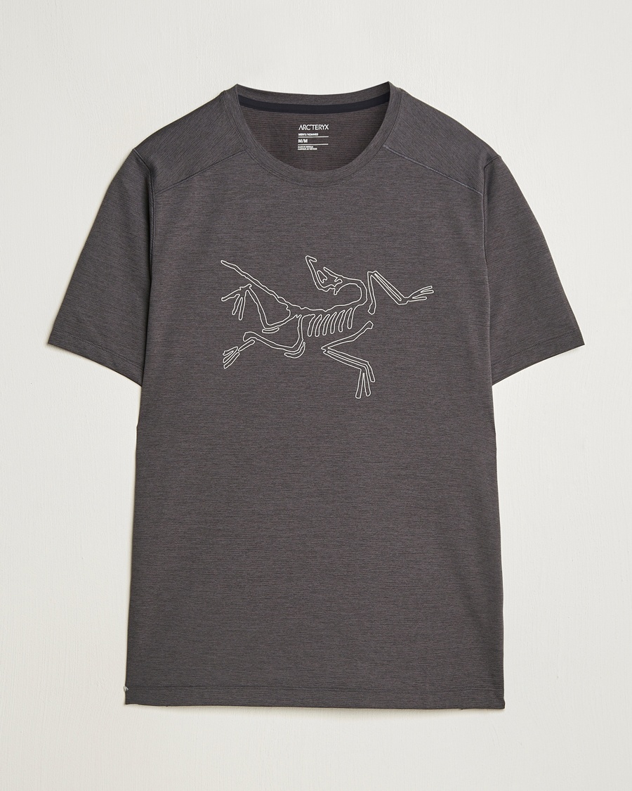 Men | T-Shirts | Arc'teryx | Cormac Bird Logo Crew Neck T-Shirt Black Heather