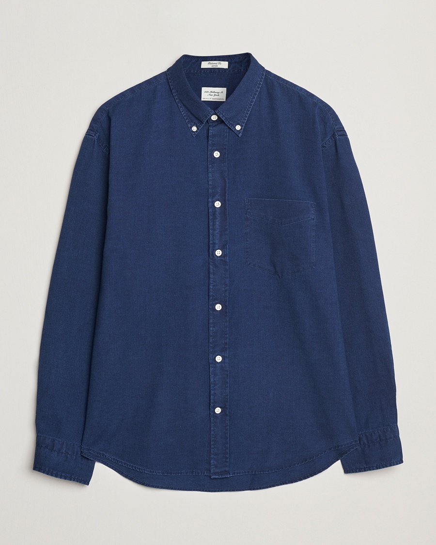 Men | Clothing | GANT 240 Mulberry Street | Relaxed Fit Oxford Shirt Dark Indigo