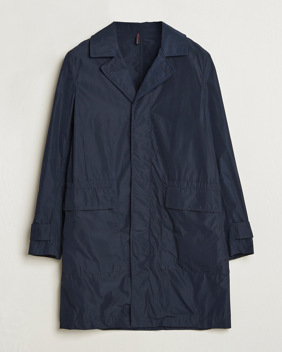Men | Clothing | Incotex | Technical Nylon Coat Navy