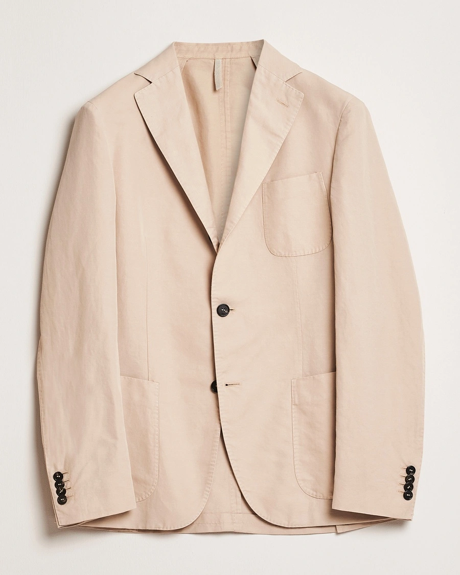 Men | Blazers | Incotex | Unconstructed Chinolino Blazer Beige