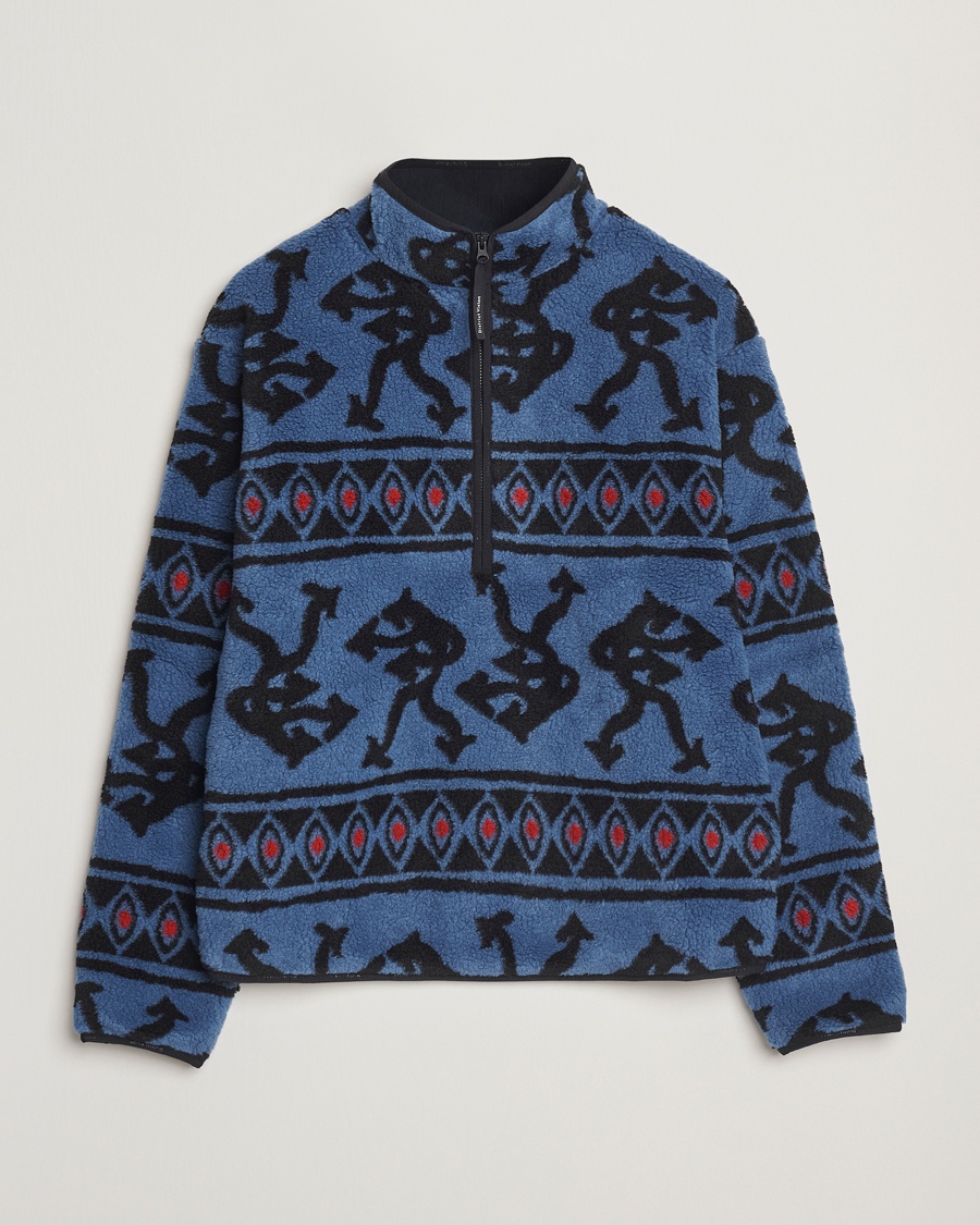 Men | District Vision | District Vision | Half Zip Pile Fleece Blue Arrow