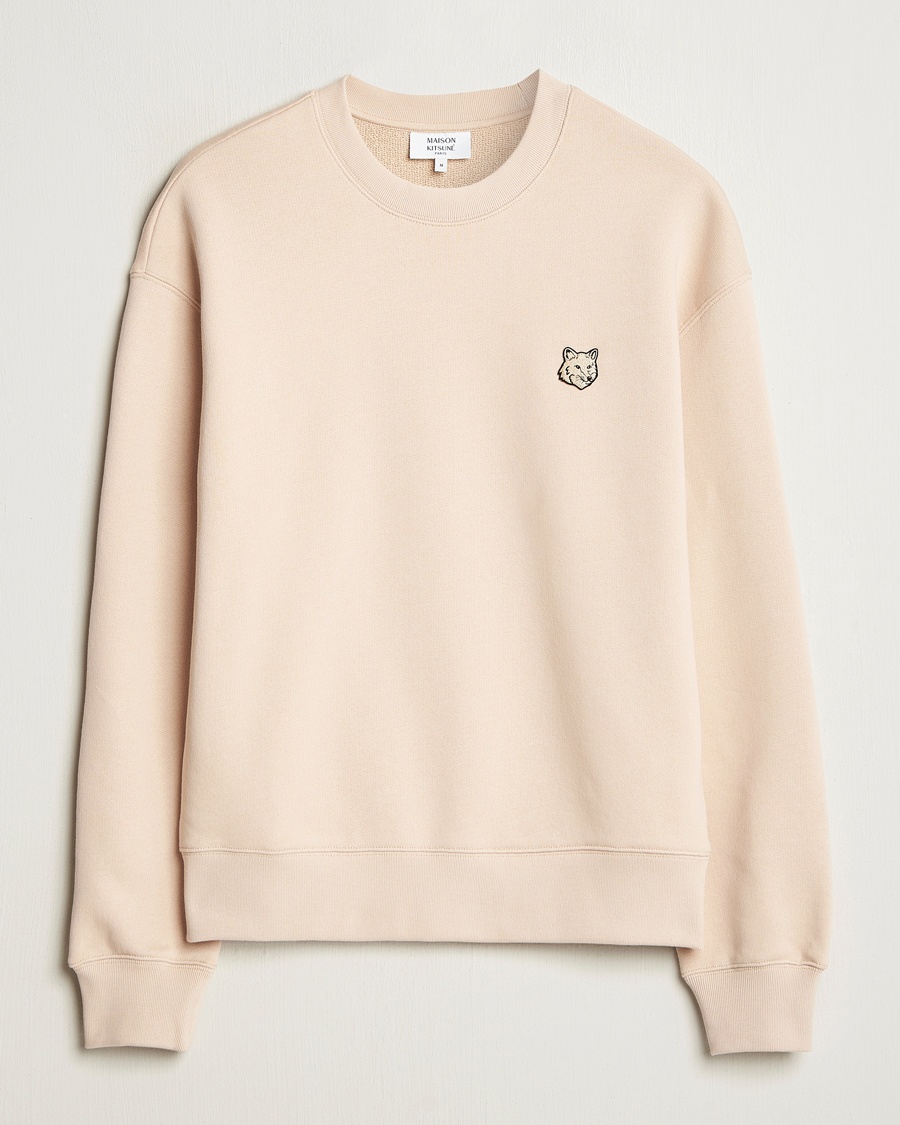 Men | Maison Kitsuné | Maison Kitsuné | Tonal Fox Head Sweatshirt Smoke Beige