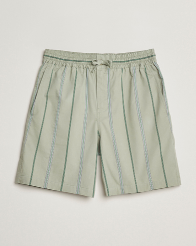 Men | Shorts | Maison Kitsuné | Resort Striped Drawstring Shorts Vert De Gris