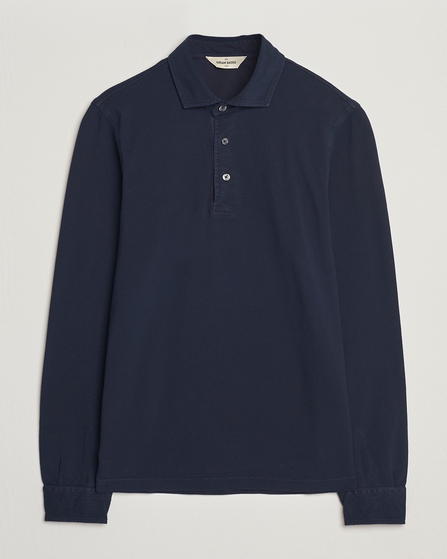 NN07 Paul Long Sleeve Polo Navy Blue at CareOfCarl.com