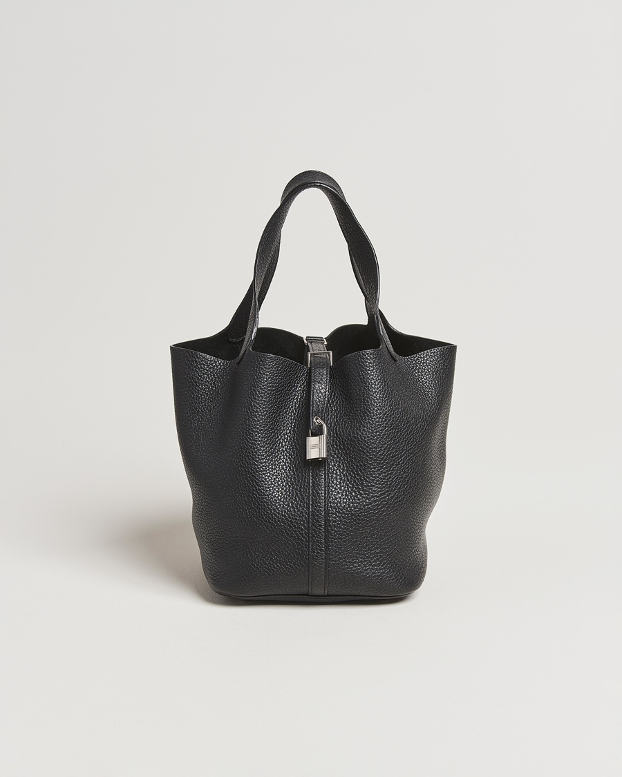 Men | | Hermès Pre-Owned | Picotin Lock 22 Taurillon Clemence Leather Black