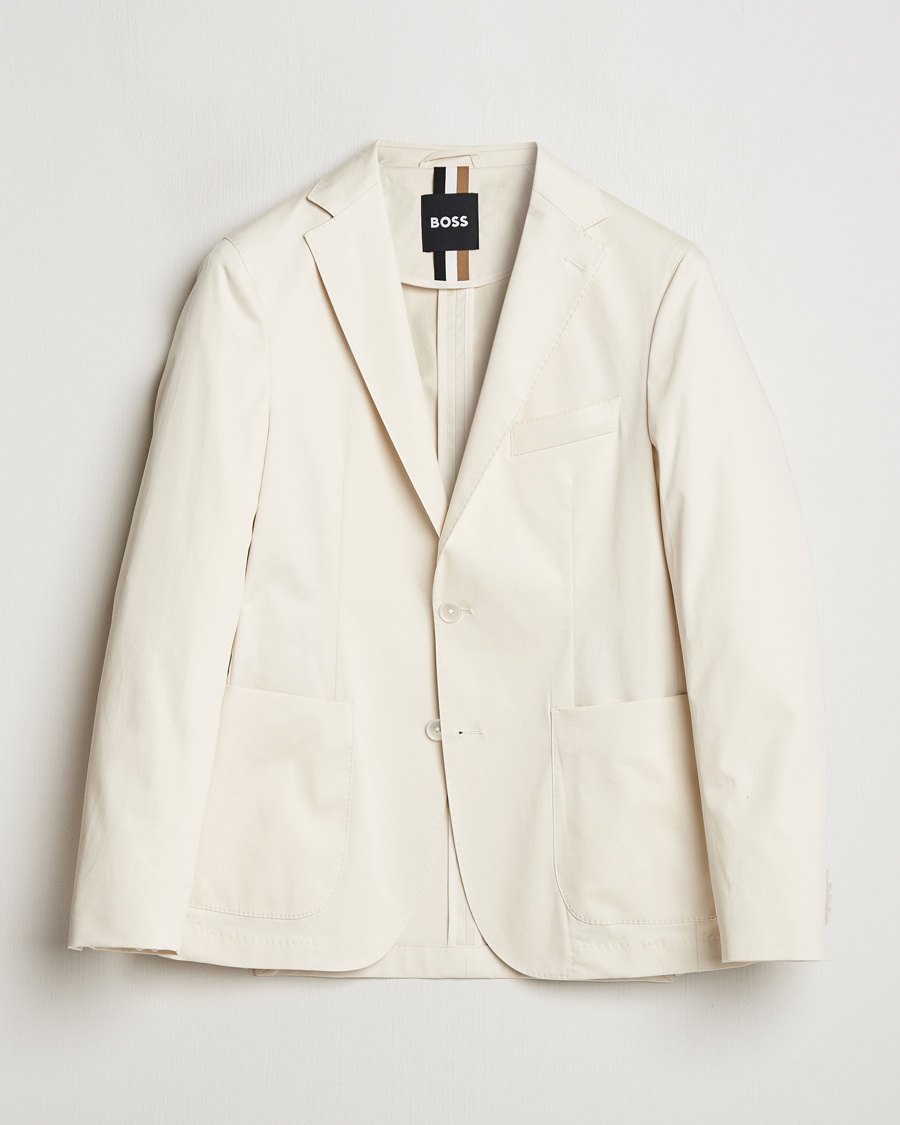 Men | Blazers | BOSS BLACK | Hanry Cotton Blazer Open White