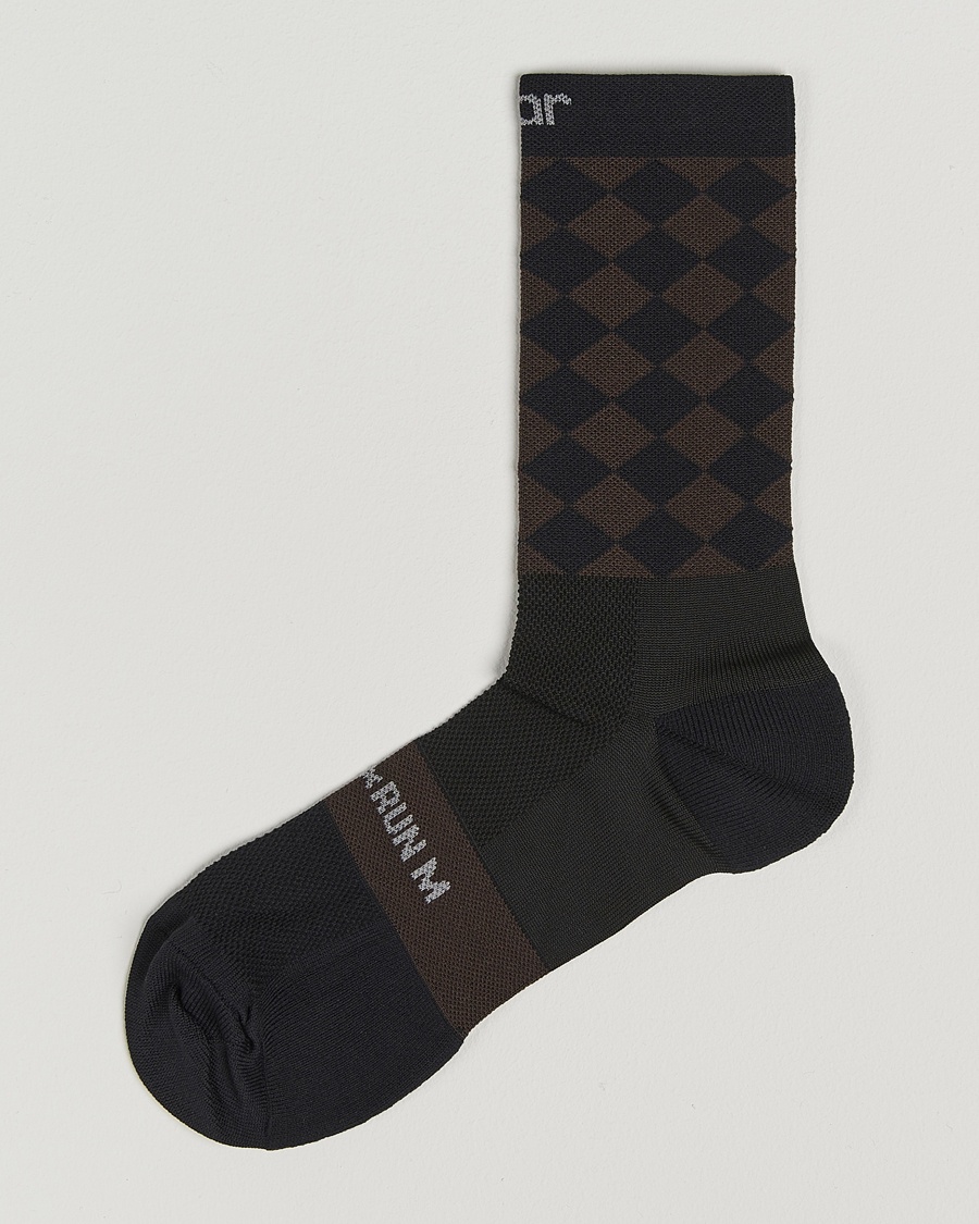 Men | SOAR Running | SOAR Running | Diamond Crew Sock Black/Brown