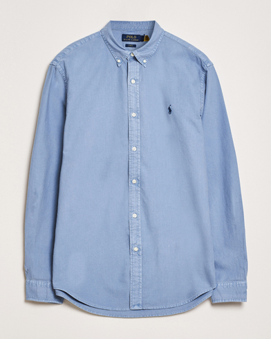 Men | Casual | Polo Ralph Lauren | Slim Fit Garment Dyed Oxford Shirt Channel Blue