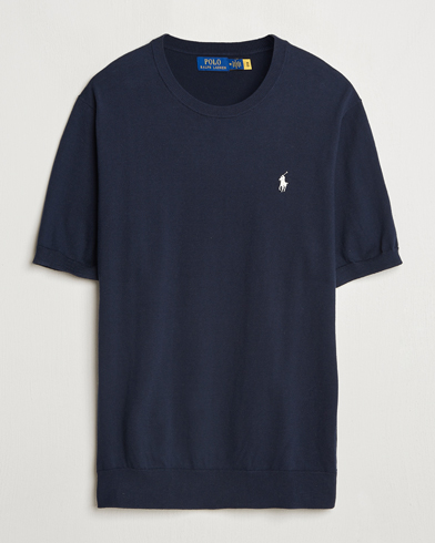 Men | Business & Beyond - Casual | Polo Ralph Lauren | Knitted Short Sleeve Tee Hunter Navy