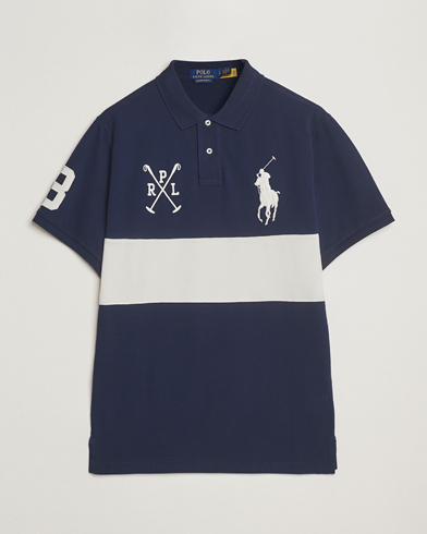 Polo Ralph Lauren Custom Slim Block Stripe Polo Newport Navy/Nevis – Blue