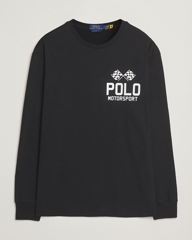 Polo Ralph Lauren RL Motorsport Long Sleeve Tee Polo Black – Black