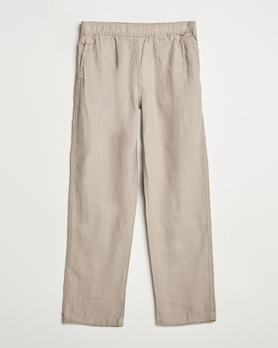 Men | Business & Beyond - Casual | Samsøe Samsøe | Jabari Linen Drawstring Trousers Greige