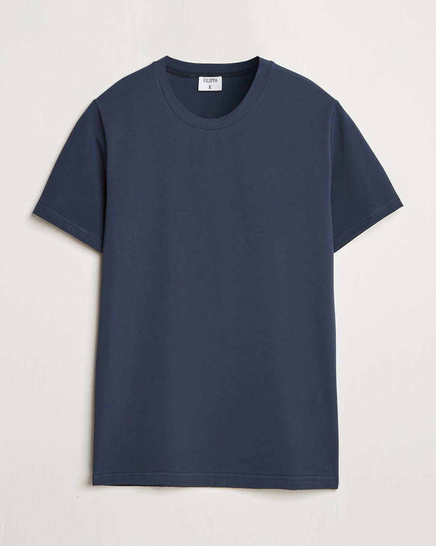 Men | T-Shirts | Filippa K | Soft Lycra T-Shirt Dusk Blue