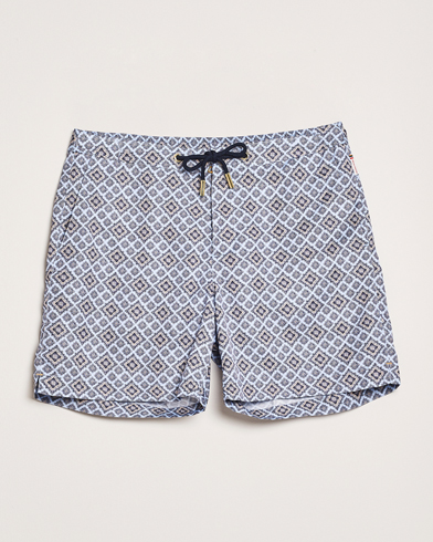 Men | Swimwear | Orlebar Brown | Bulldog Drawcord Paisley Swimshorts Wave Blue