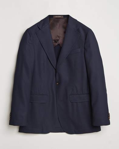Men | Blazers | Oscar Jacobson | Fellow EVO Structured Loro Piana Wool Blazer Navy