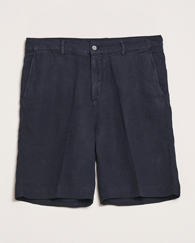 Oscar Jacobson James Casual Linen Shorts Navy – Blue
