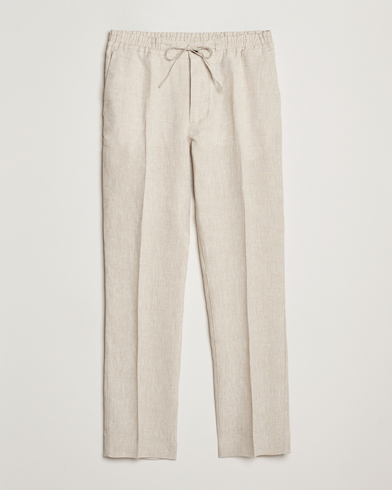 Men | Trousers | J.Lindeberg | Soren Drape Linen Pants Moonbeam