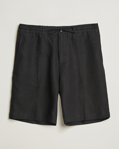 Men | Summer Holiday by J.Lindeberg | J.Lindeberg | Brady Drape Linen Shorts Black