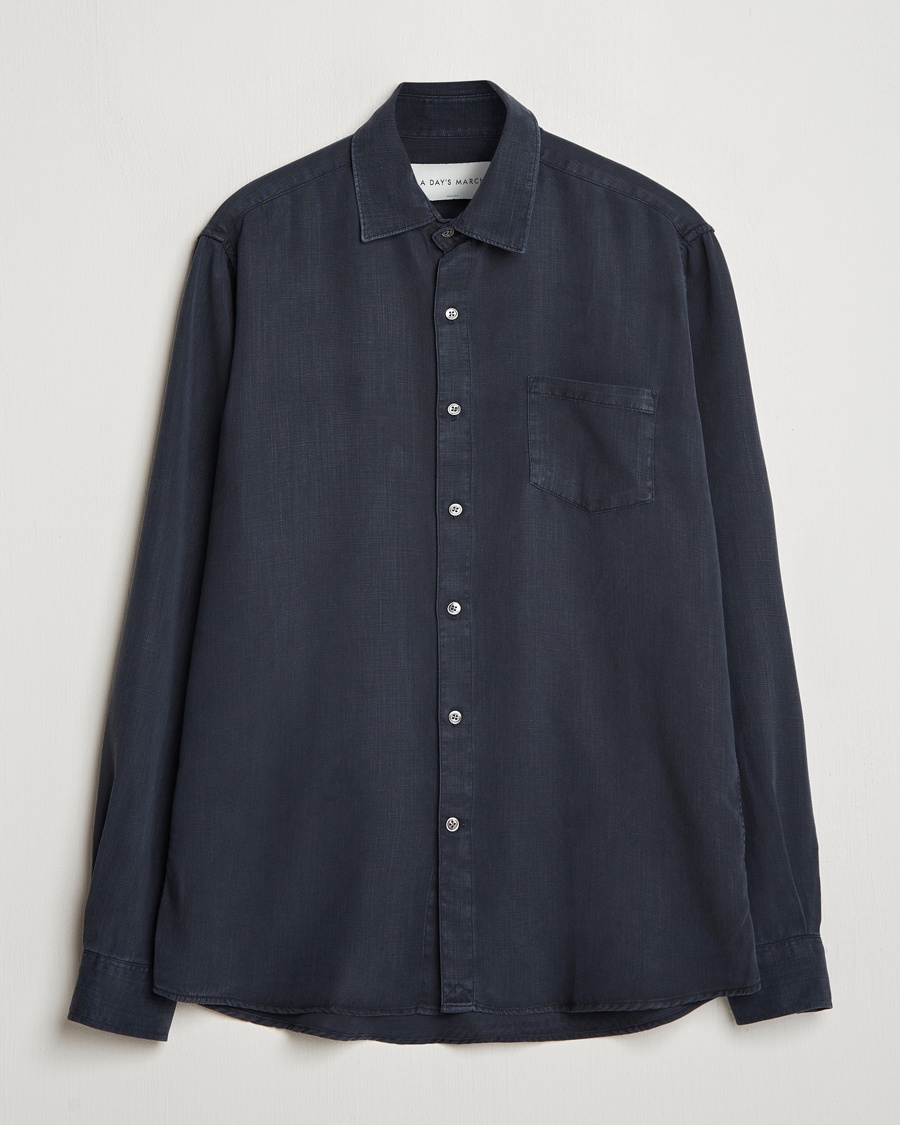 A Day's March Daintree Lyocell Shirt Navy – Blue