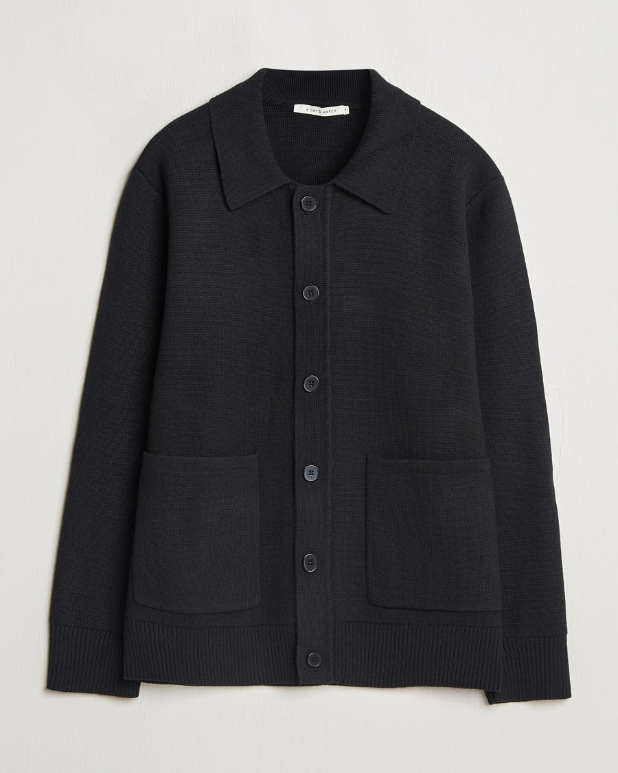 Men | A Day's March | A Day's March | Holt Cardigan Black