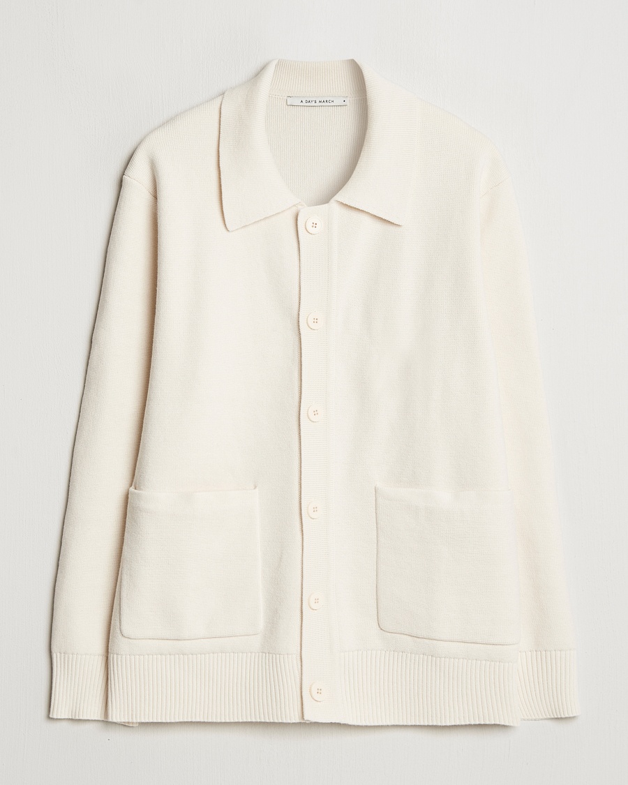 Men | A Day's March | A Day's March | Holt Cardigan Off White