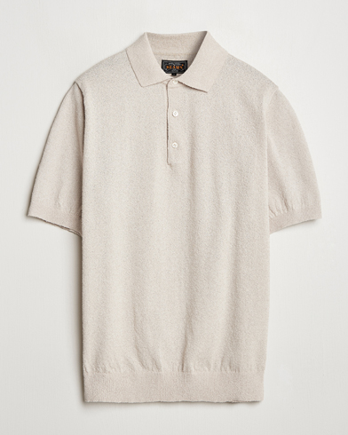 Men | Heritage Corner | BEAMS PLUS | Short Sleeve Boucle Polo Beige