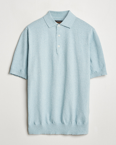 Men | Heritage Corner | BEAMS PLUS | Short Sleeve Boucle Polo Light Blue