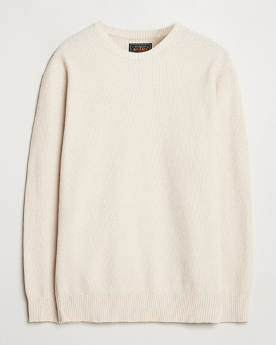 Men | Heritage Corner | BEAMS PLUS | Cotton Rib Crewneck Beige