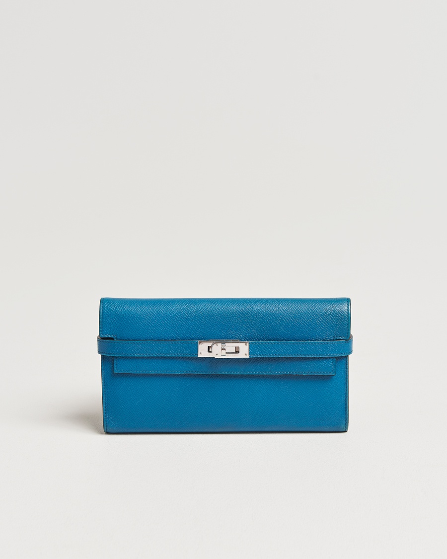 Men | | Hermès Pre-Owned | Kelly Wallet Epsom Leather Blue