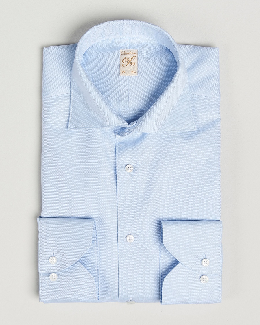 Men | Stenströms | Stenströms | 1899 Cotton Royal Oxford Shirt Light Blue