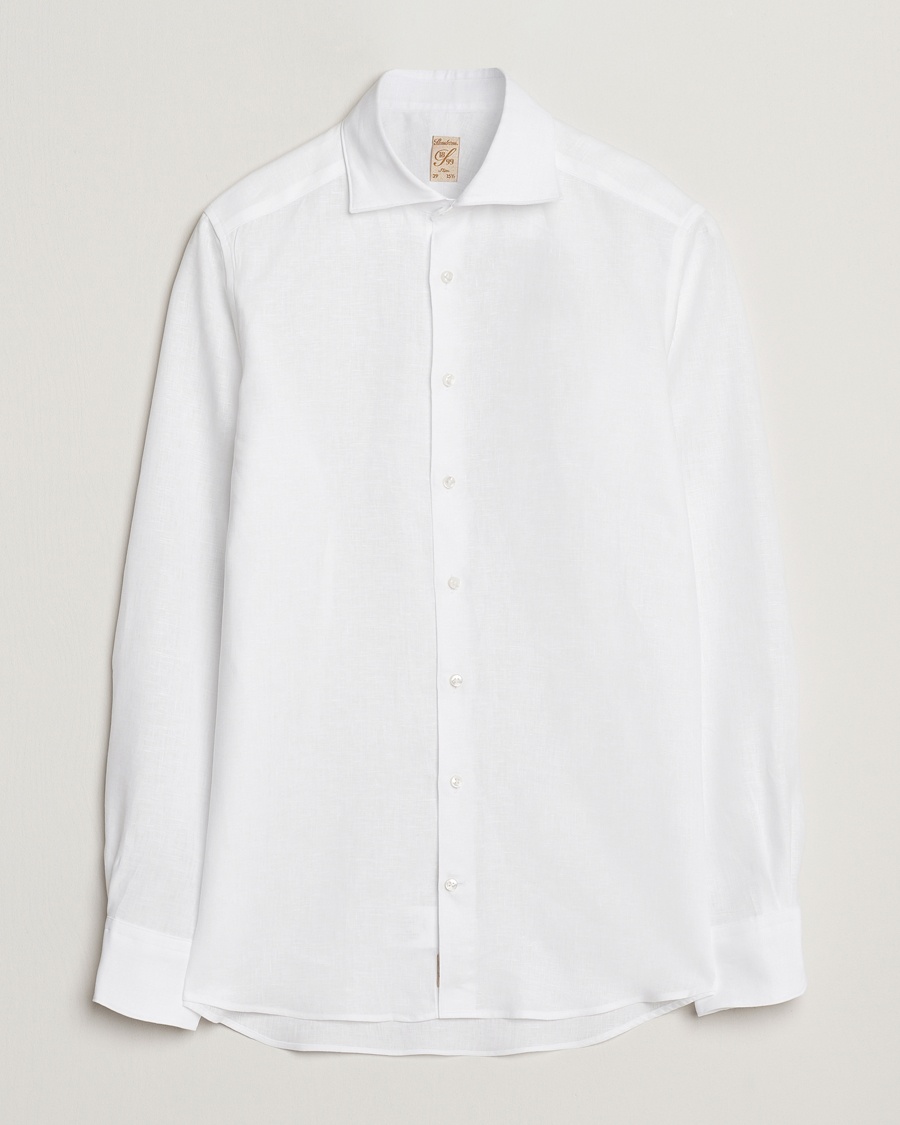 Stenströms 1899 Slim Linen Shirt White – White