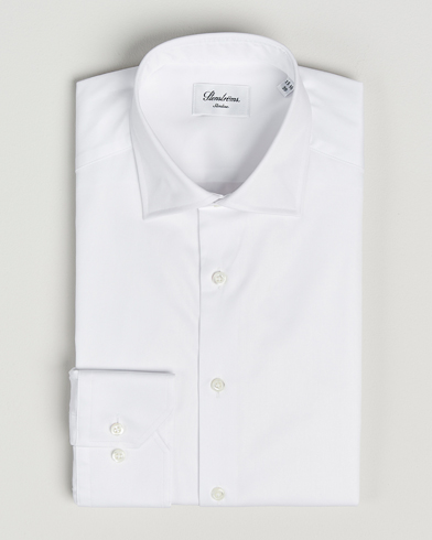 Men | | Stenströms | Slimline Cotton Twill Cut Away Shirt White
