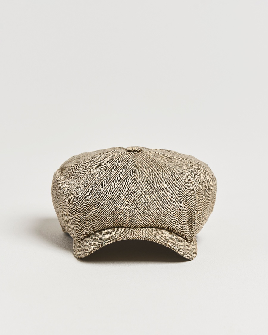 Wigéns Newsboy Retro Herringbone Cap Dark Olive – Green