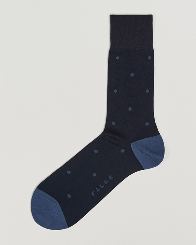Men | Everyday Socks | Falke | Cotton Dot Sock Dark Navy