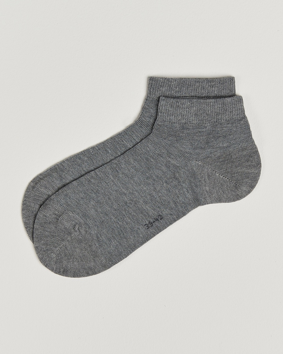 Men | Socks | Falke | Happy 2-Pack Cotton Sneaker Socks Light Grey Melange