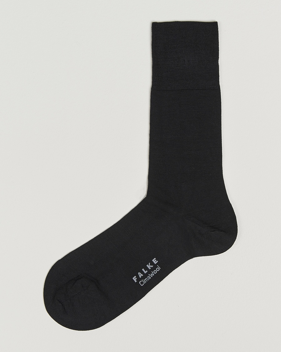 Men | Everyday Socks | Falke | Clima Wool Sock Black