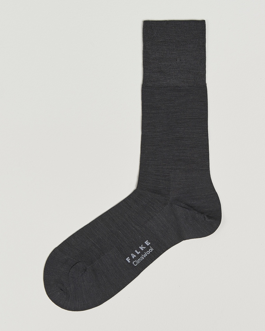 Men | Everyday Socks | Falke | Clima Wool Sock Anthracite Melange