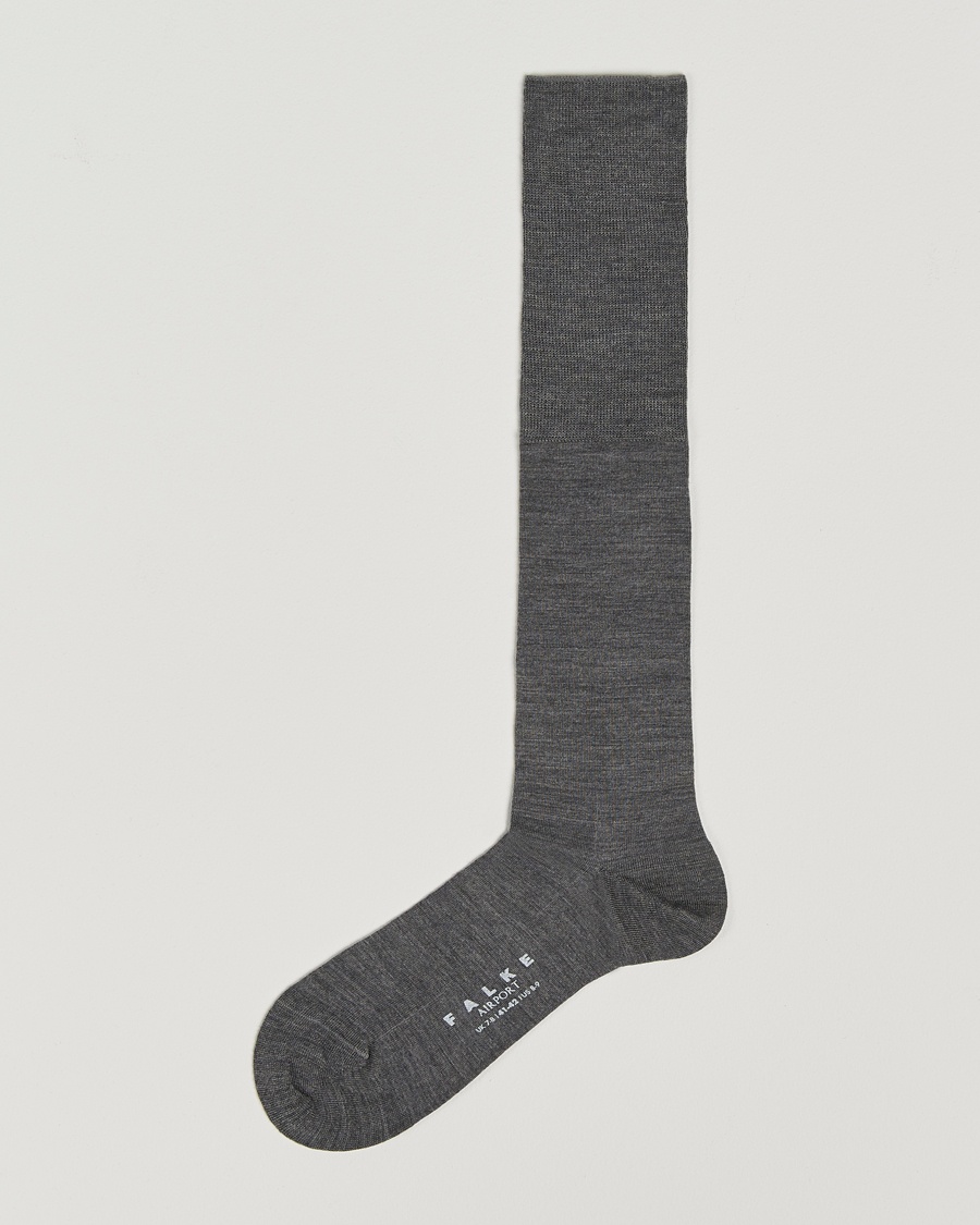Men | Socks | Falke | Airport Knee Sock Dark Grey