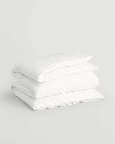 Men | Lifestyle | GANT | Sateen Striped Duvet White